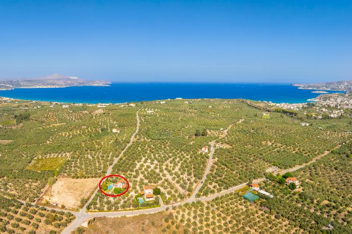 Aerial view showing location of villa . - Villa Dimitris . (Галерея фотографий) }}