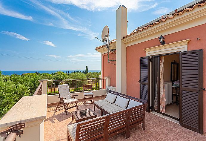 Balcony with outdoor seating and sea views . - Villa Marina . (Photo Gallery) }}