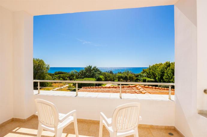 Balcony with sea views . - Villa Mediterranean Blue . (Photo Gallery) }}