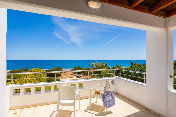 Main building: balcony with panoramic sea views . - Villa Pelagos Blue . (Photo Gallery) }}