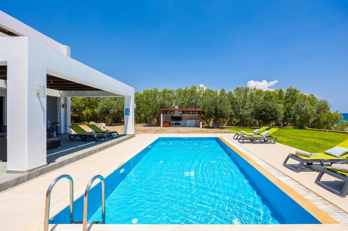 Beautiful villa with private pool, terrace, and garden with sea views . - Villa Lahania . (Photo Gallery) }}