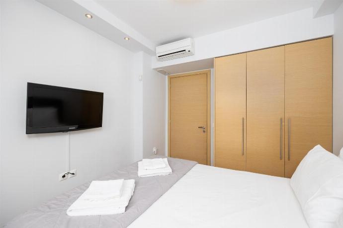 Double bedroom with A/C and TV . - Villa Lahania . (Photo Gallery) }}
