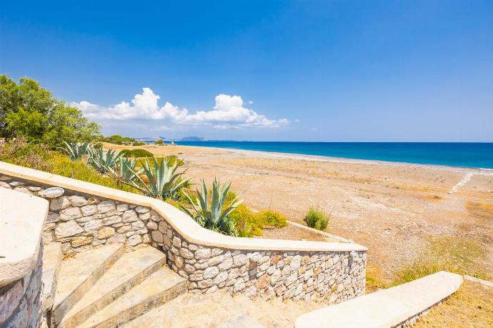 Stairs to beach in front of villa . - Villa Lahania . (Photo Gallery) }}