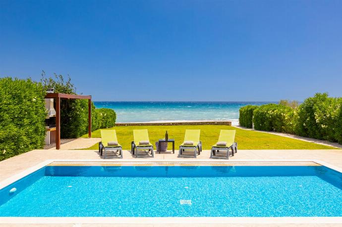 Private pool, terrace, and garden with panoramic sea views . - Villa Metis . (Photo Gallery) }}