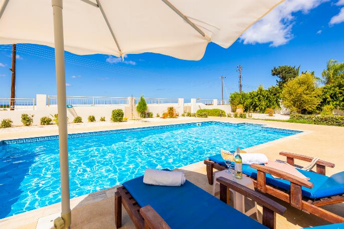 Private pool and terrace with sea views . - Villa Komissa . (Photo Gallery) }}