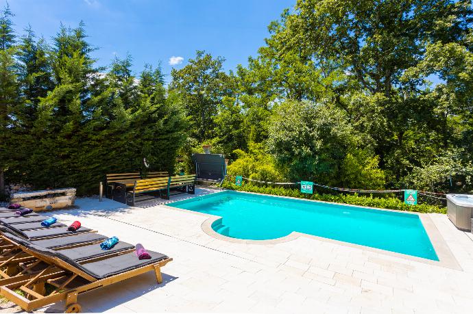Private pool and terrace . - Villa Damiana . (Photo Gallery) }}
