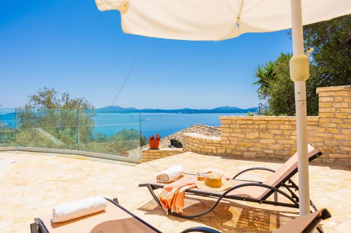 Private pool and terrace area with panoramic sea views . - Villa Sunrise . (Photo Gallery) }}