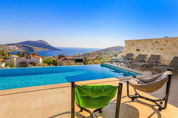 Private pool and terrace with panoramic sea views . - Villa Ardic . (Photo Gallery) }}