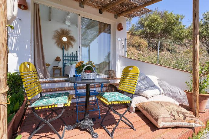 Sheltered terrace with panoramic sea views . - Villa Los Espejos De Frigiliana . (Photo Gallery) }}