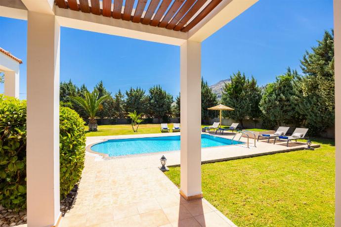 Private pool, terrace, and garden . - Villa Afrodite Classico . (Photo Gallery) }}