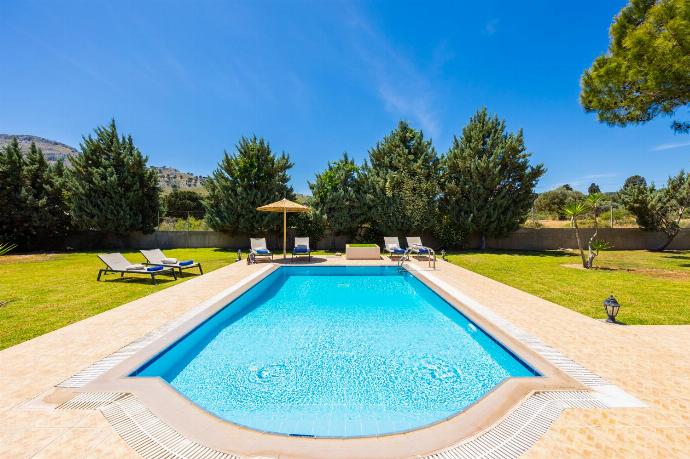 Private pool, terrace, and garden . - Villa Afrodite Classico . (Photo Gallery) }}