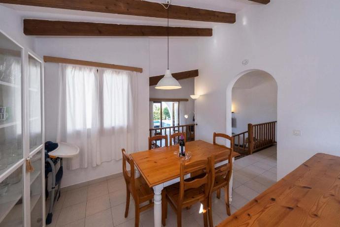Equipped kitchen with dinning area . - Villa Binibels . (Photo Gallery) }}