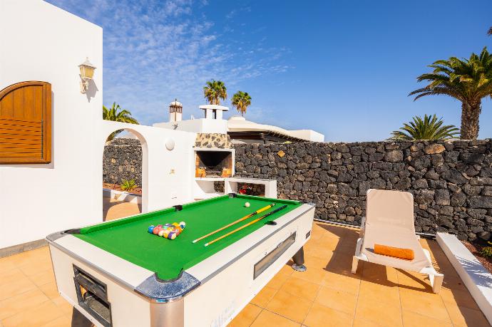 Terrace area with table tennis, pool table, and BBQ . - Villa Alisa . (Photo Gallery) }}