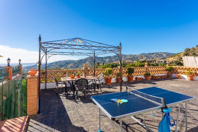 Terrace area with table tennis . - Villa Conchi Frigiliana . (Photo Gallery) }}