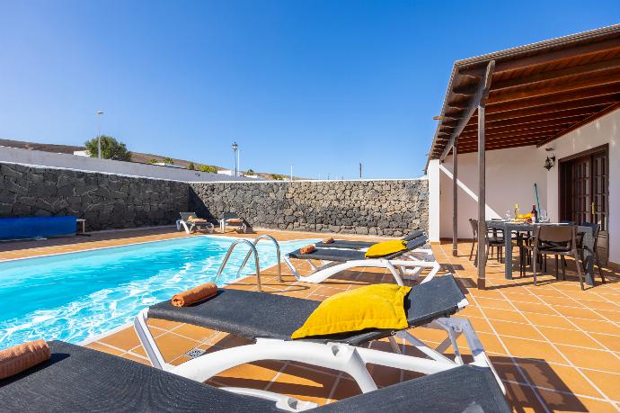 Private pool and terrace . - Villa Salar . (Photo Gallery) }}
