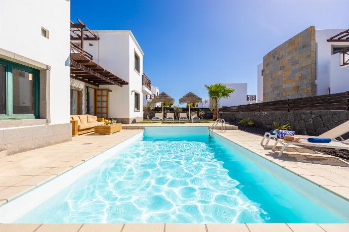 Private pool and terrace . - Villa Dacil . (Photo Gallery) }}