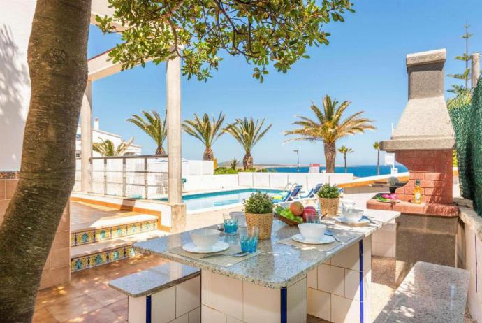 Outdoor area with panoramic sea views . - Villa Mar Azul . (Photo Gallery) }}