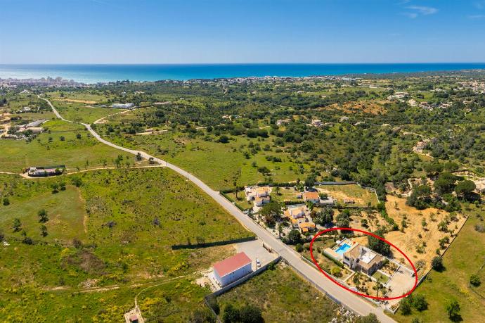 Aerial view showing location of villa . - Villa Sol Nascente . (Photo Gallery) }}
