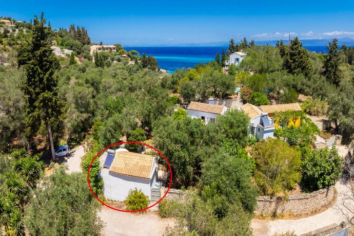 Aerial view showing location of cottage . - Stefanos Cottage . (Photo Gallery) }}