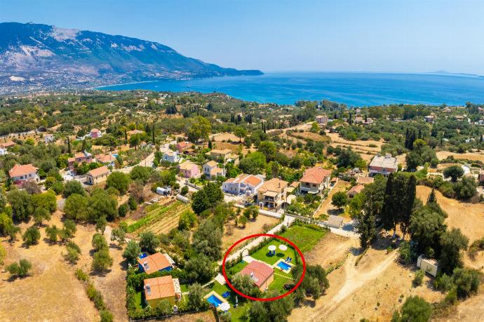 Aerial view showing location of Villa Eleftheria . - Villa Eleftheria . (Photo Gallery) }}