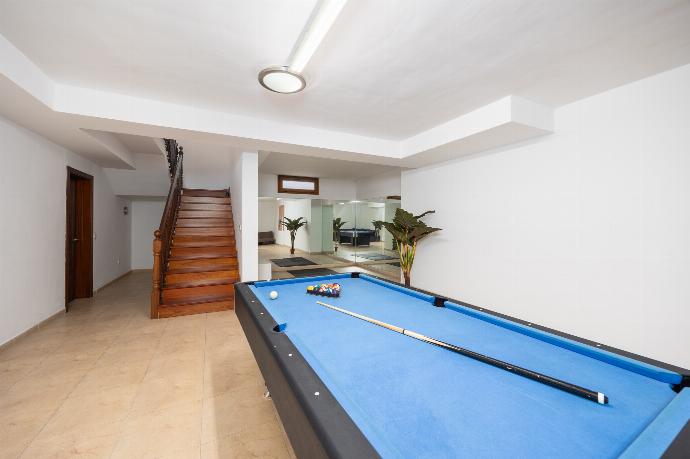 Living area with sofa and pool table . - Las Caletas . (Photo Gallery) }}