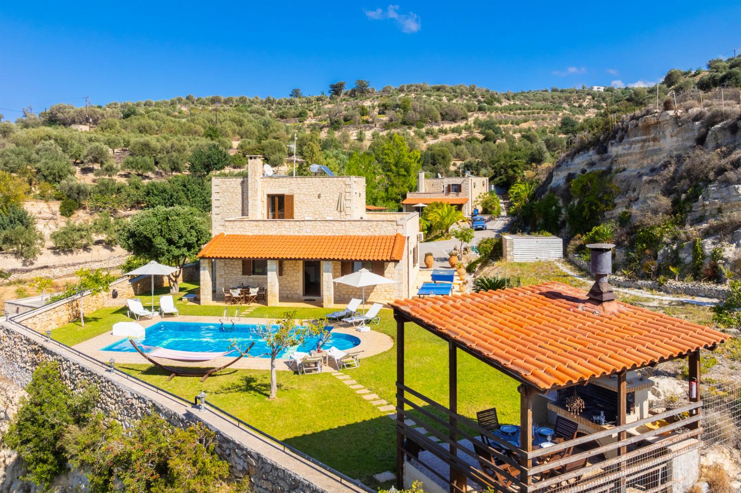 Aerial view of villa