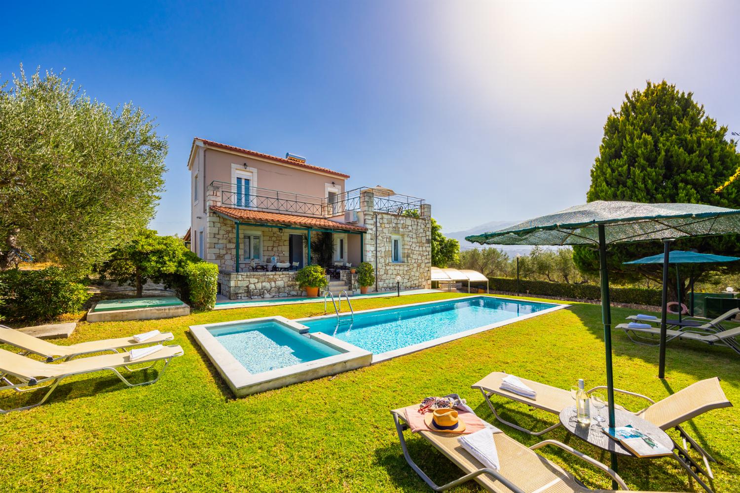 Beautiful villa with private pool, terraces, and garden