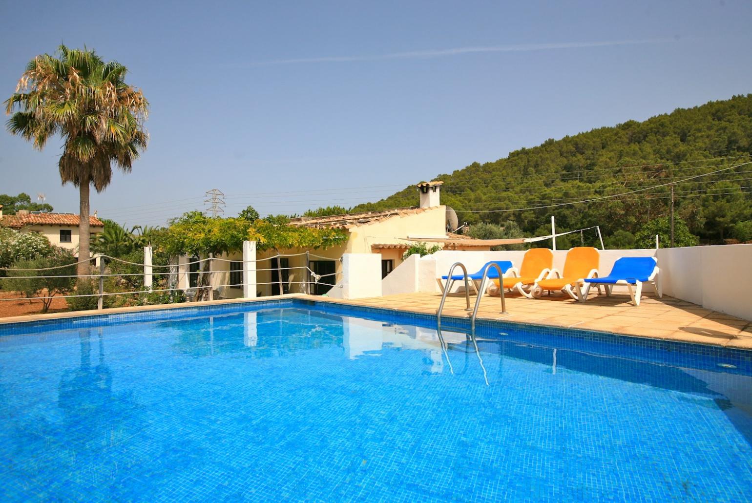 Private pool with terrace area