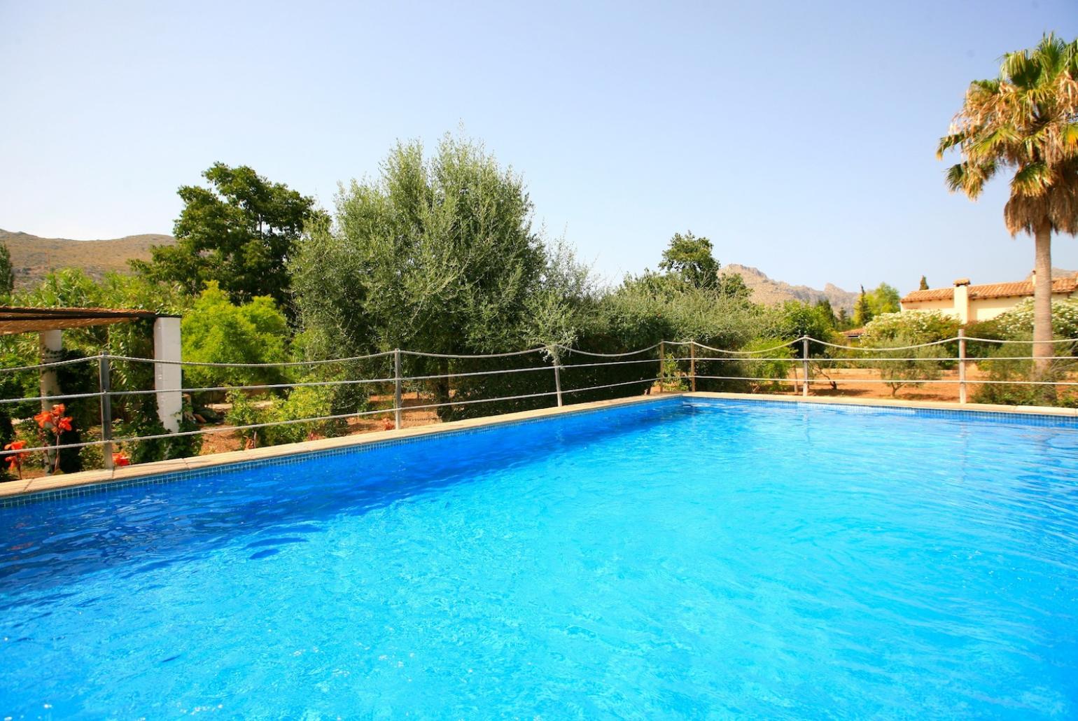 Private pool with terrace area