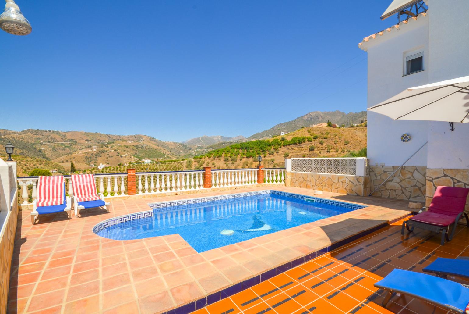 Private pool and terrace with panoramic views