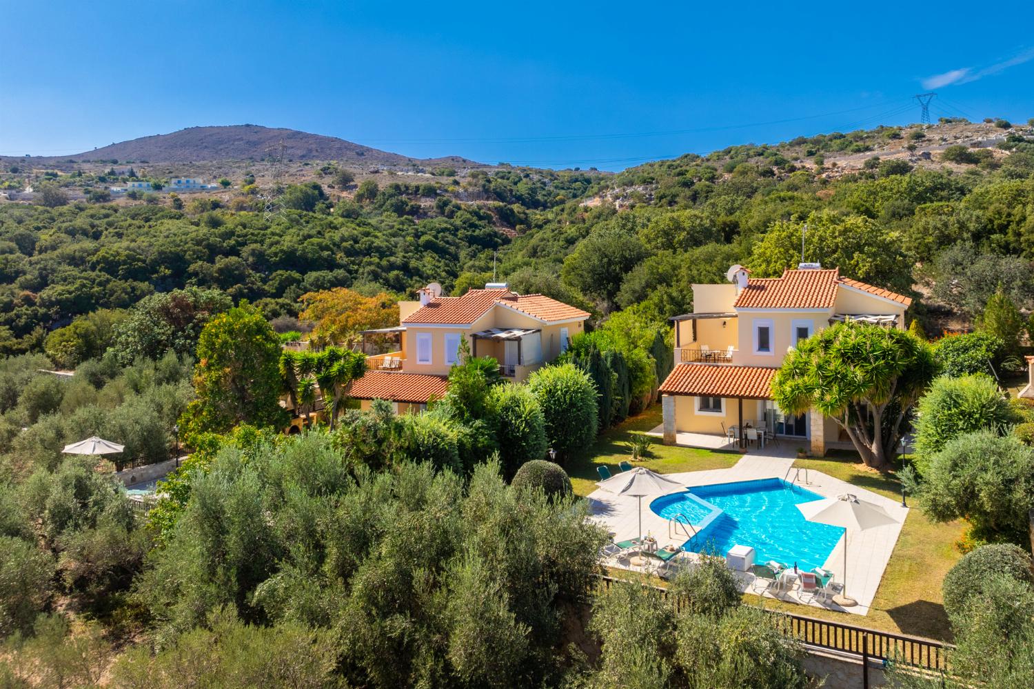 Aerial view of villa