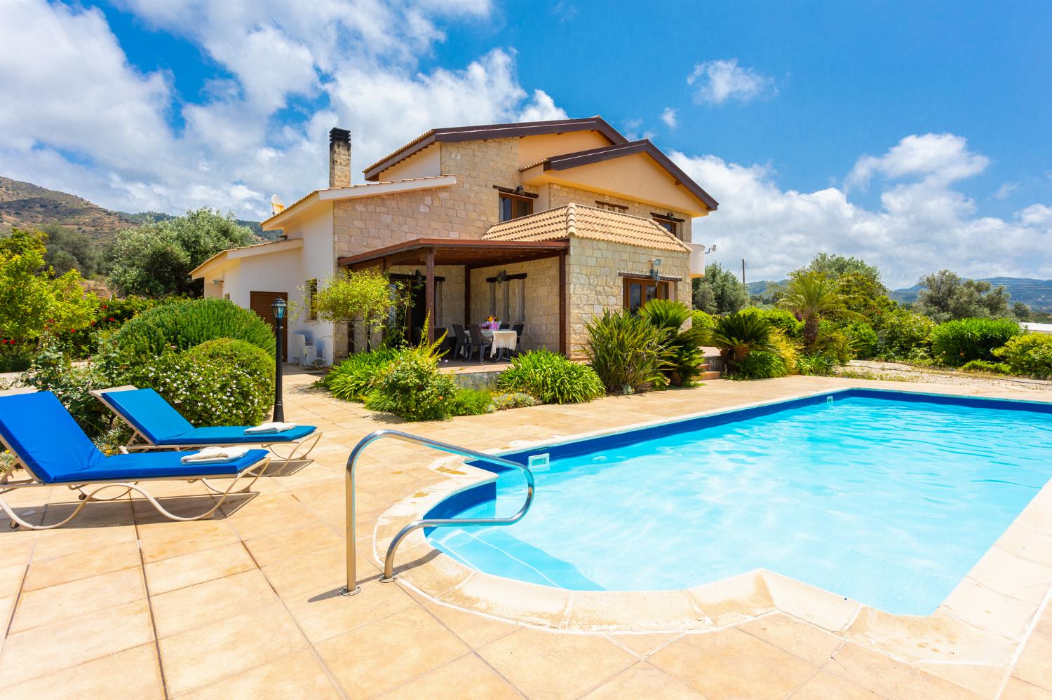 Beautiful villa with private pool, terrace, and garden with sea views