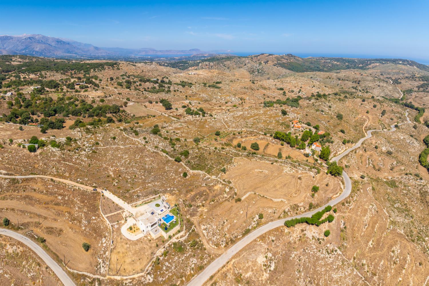 Aerial view of Villa Marielia