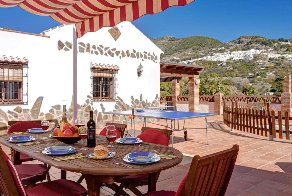 Sheltered terrace with countryside views