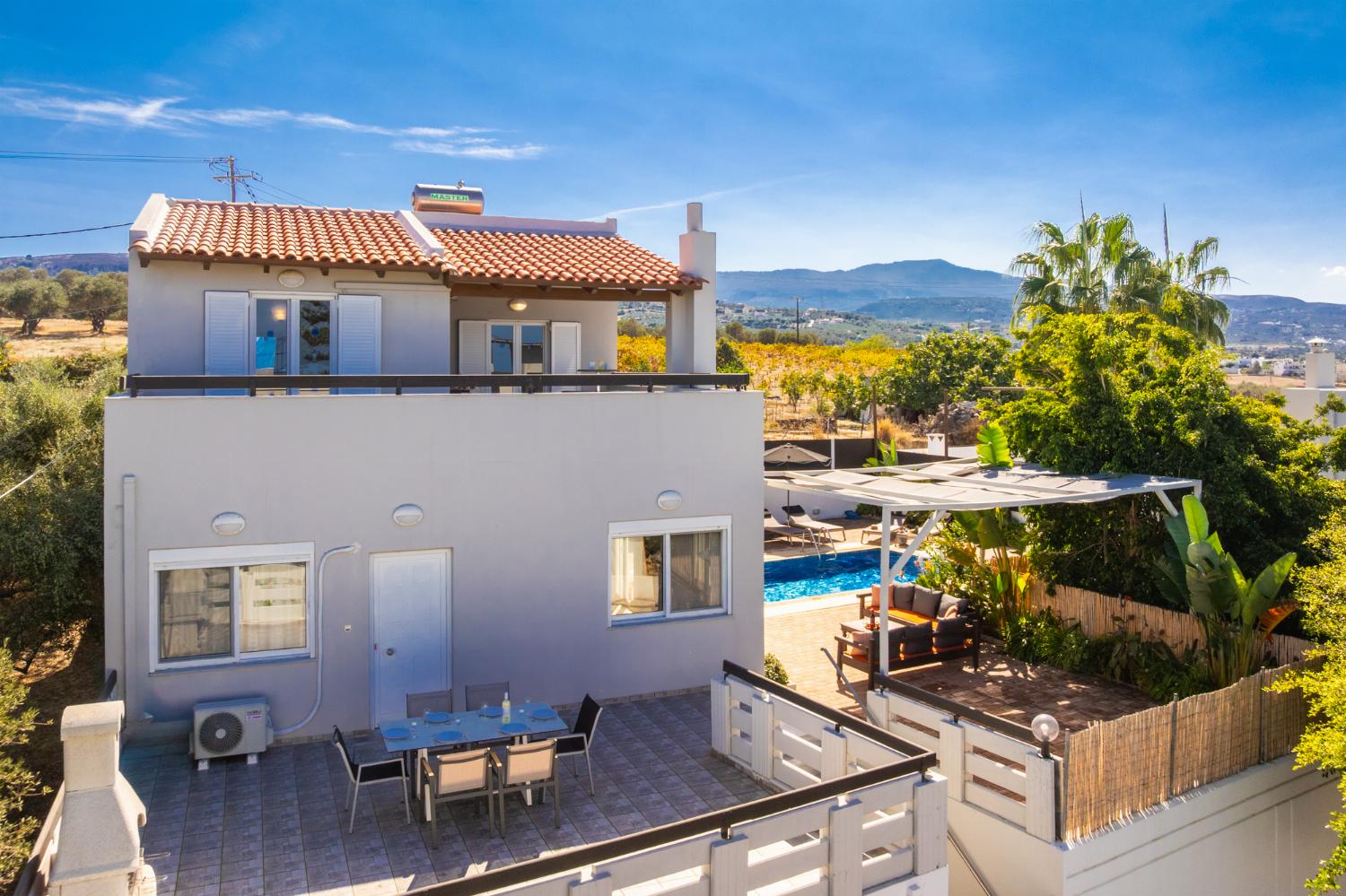 Aerial view of villa