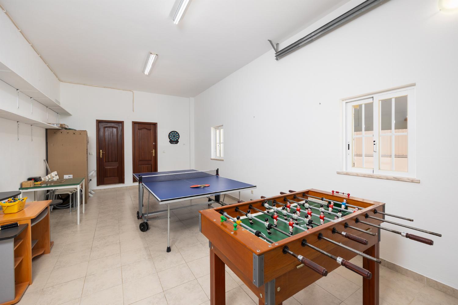 Games room with table tennis and foosball