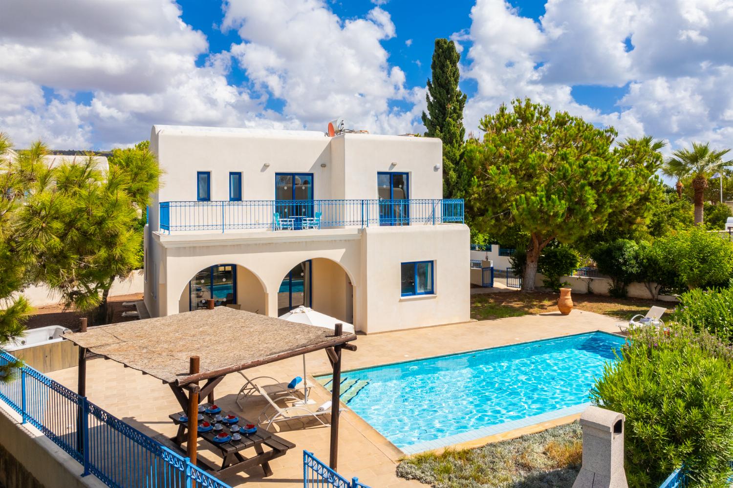 Aerial view of villa