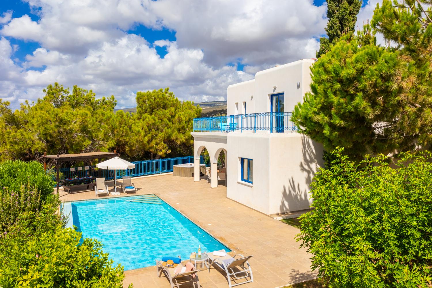 Aerial view of villa