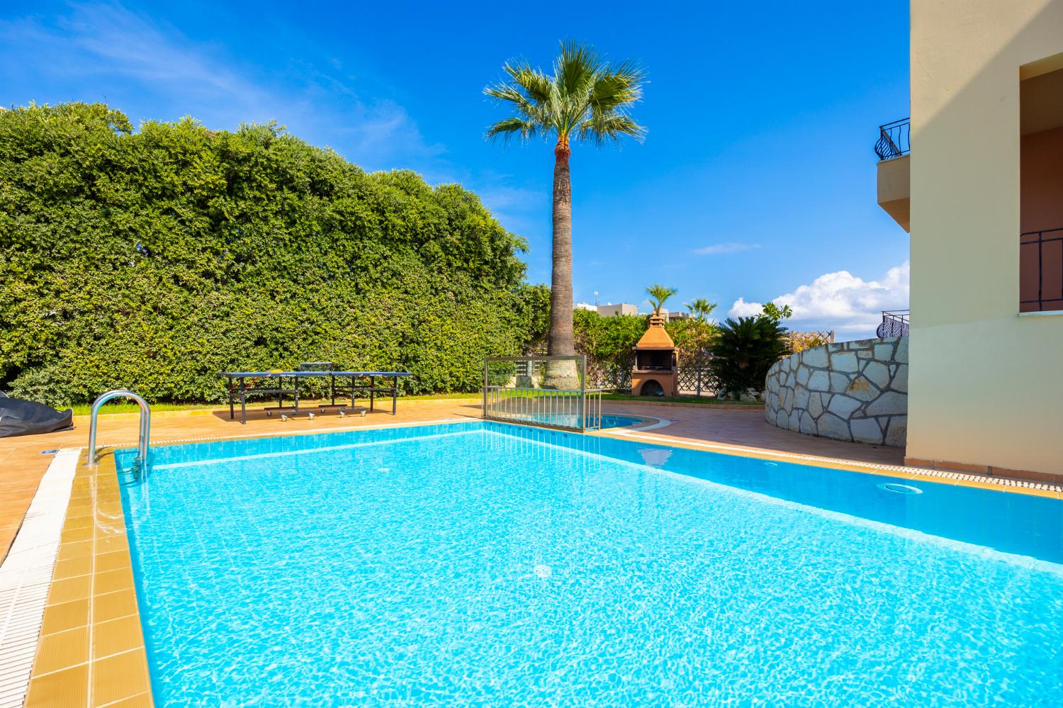 Private pool and terrace with sea views