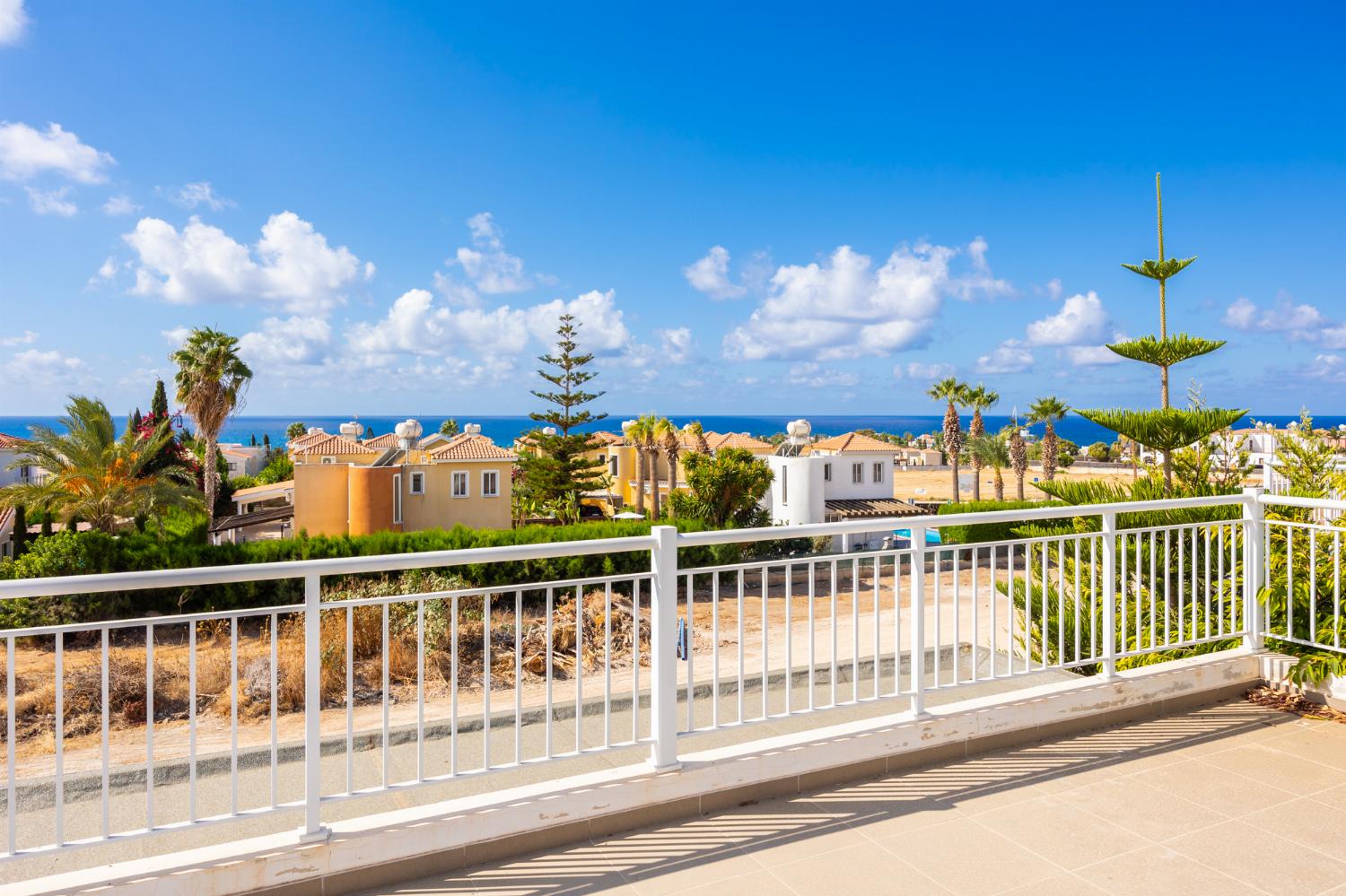 Upper terrace area with sea views