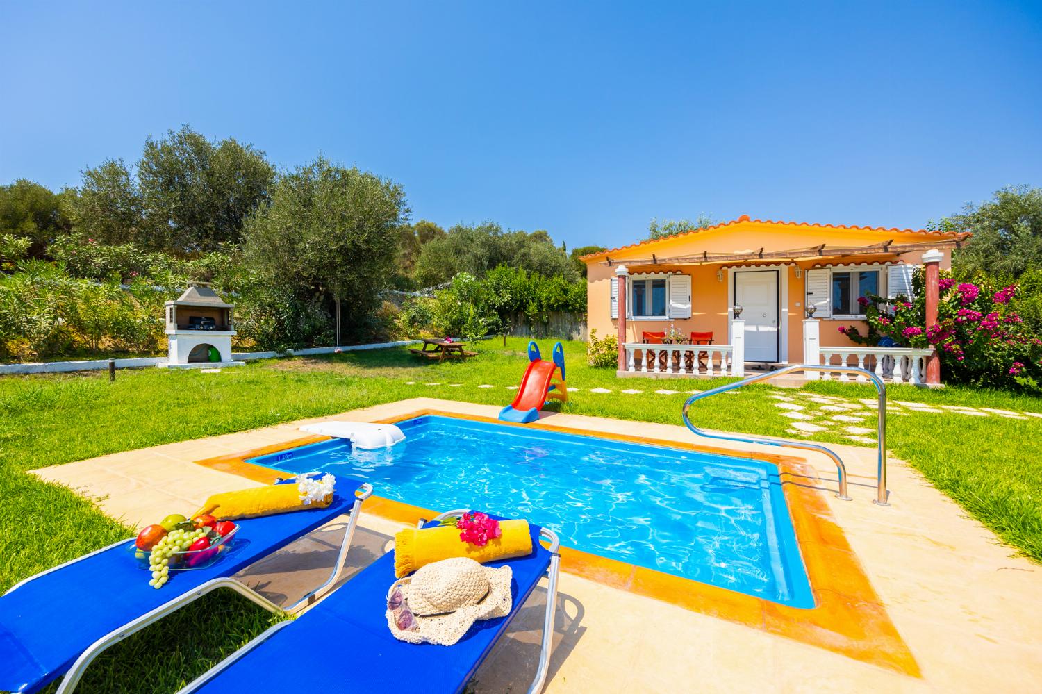 ,Beautiful villa with private pool, terrace, and garden