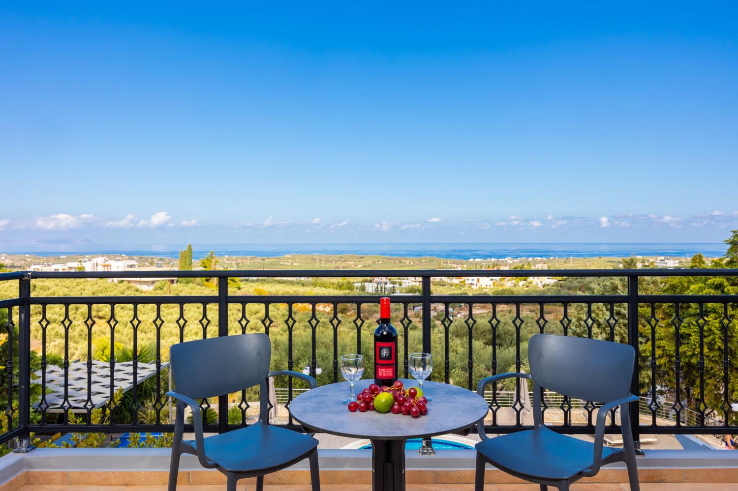 Balcony with sea views