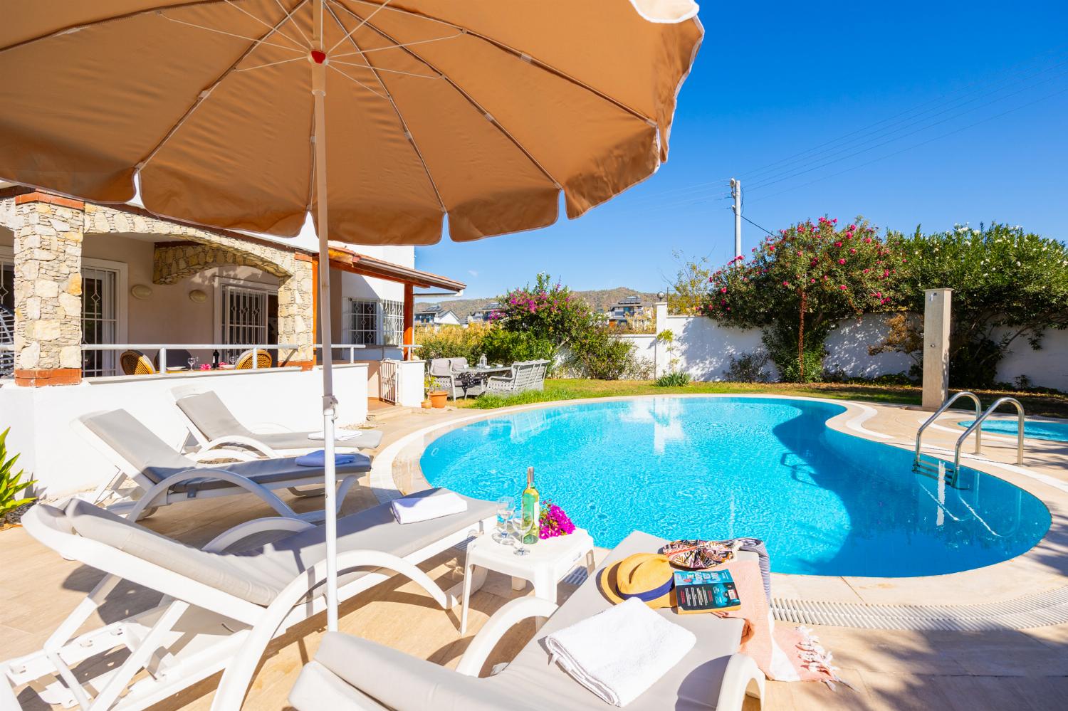 Private pool, terrace, and garden