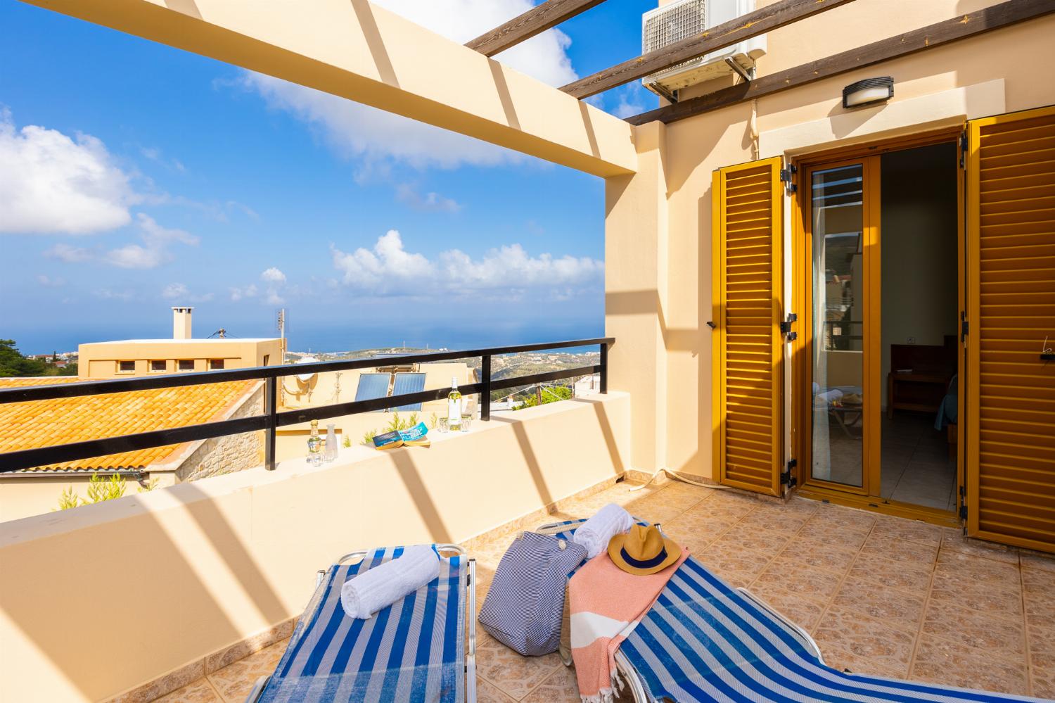 Balcony with sea views